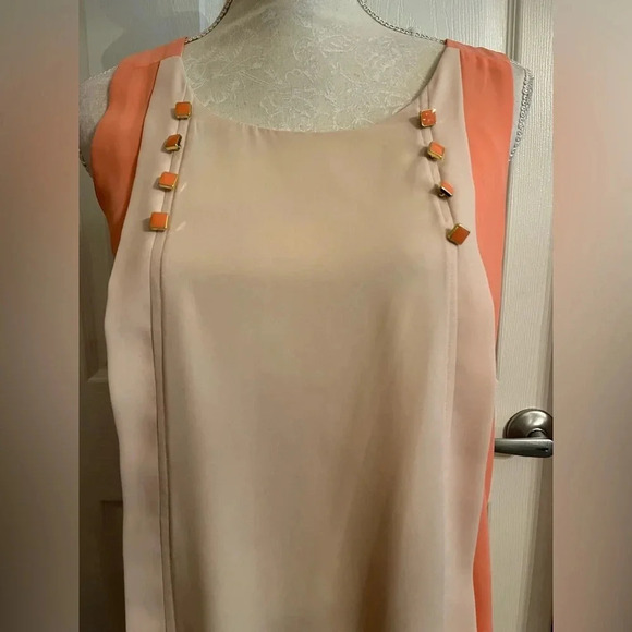 Blu Pepper Cream Orange‎ Boho Camisole Top/mini dress size Small fall colors - Picture 4 of 13